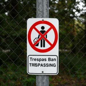 No tresspass